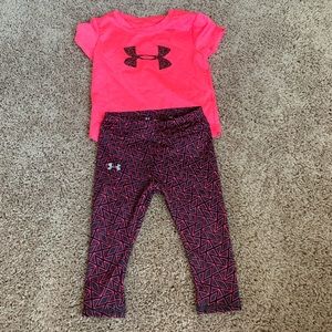 Pink Under Armour Girls Outfit 18M